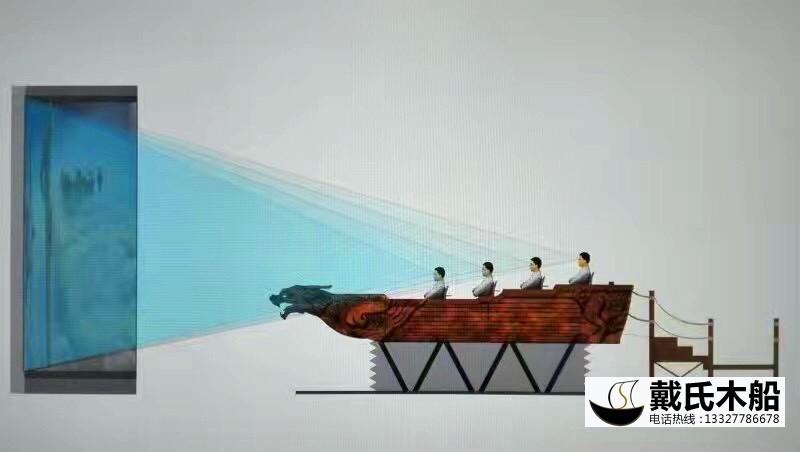 北京5D四神兽影视道具木船 手工雕刻定制 水上观光影视船